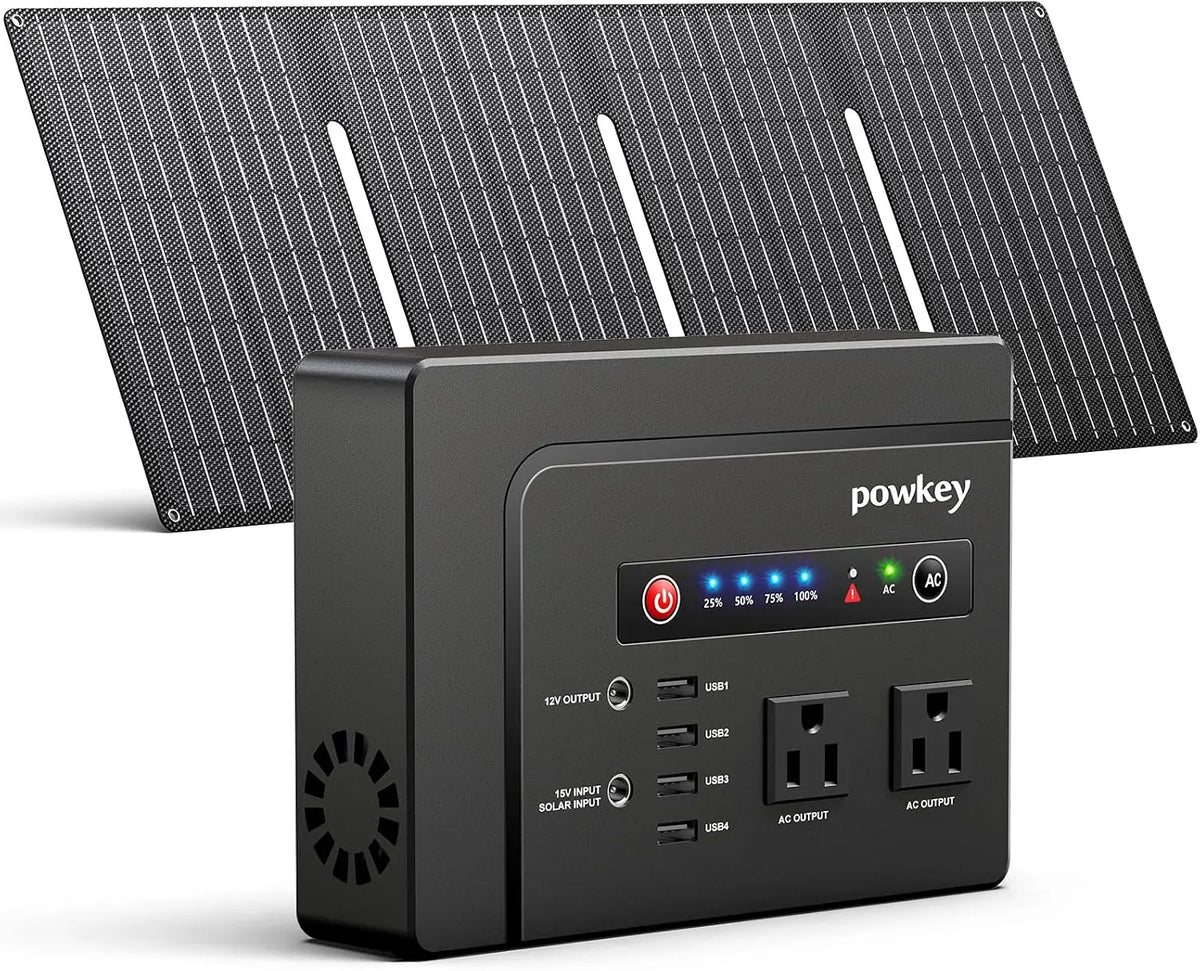 40W 200W Solar Powered Generator, Portable Power Station with Solar Panel
