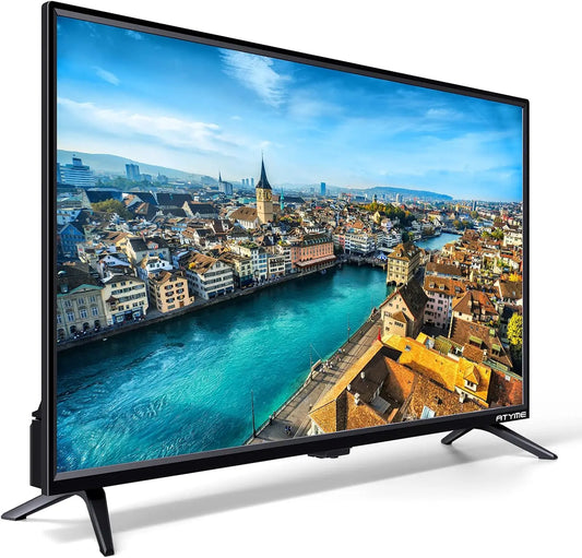 ATYME 32-inch Class 60Hz 720p HD LED TV Flat Screen 1*USB 3* HDMI 1*VGA ARC Dual Channel 8W Speakers Monitor, Television Non-Smart Television 320GM5HD