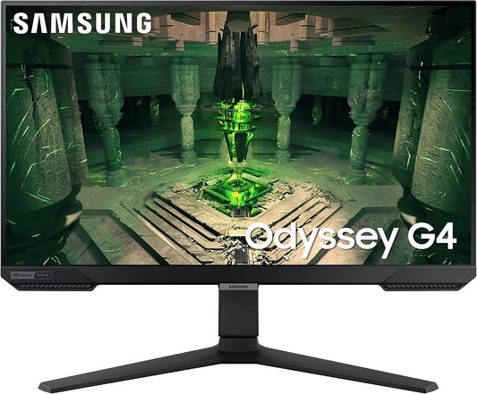 SAMSUNG 25 Inch Odyssey G4 Series FHD Gaming Monitor, IPS, 240Hz, 1ms, G-Sync Compatible, AMD FreeSync, HDR10, Ultrawide Game View, LS25BG402ENXGO