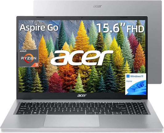 Acer Aspire Go 15 Laptop, AMD Ryzen 3 7320U, 8GB LPDDR5, 256GB SSD, Bluetooth Connectivity, Wi-Fi Connectivity