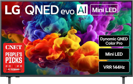 LG 55-Inch QNED evo AI QNED84B Series Mini LED 4K Smart Television, 2026 Model