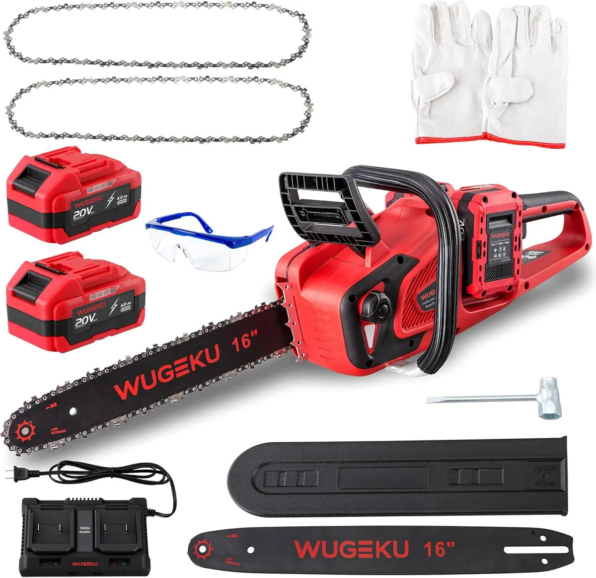 16-Inch 40V Brushless Chainsaw, Fits Makita 18V LXT Batteries, Brushless Motor