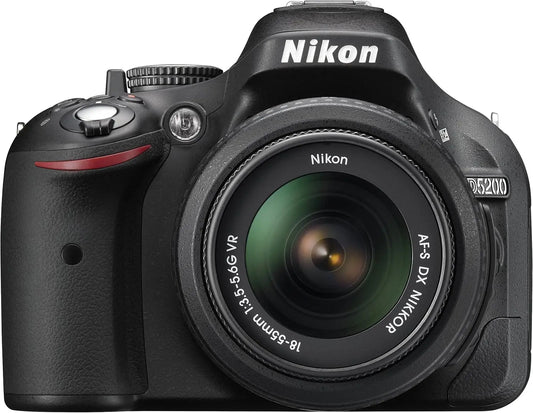 Nikon D5200 24.1 MP CMOS Digital SLR with 18-55mm f/3.5-5.6 AF-S DX VR NIKKOR Zoom Lens Black, Remote Control, Wi-Fi Connectivity